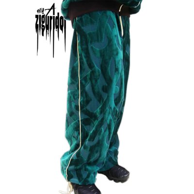 画像1: 【ZIG UR IDOL】DECO-FABRIC TRACK PANTS